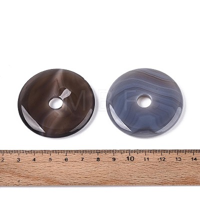 Natural Grey Agate Big Pendants G-T144-43H-1