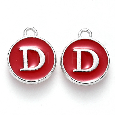 Platinum Plated Alloy Enamel Charms LS-X-ENAM-S118-03D-P-1