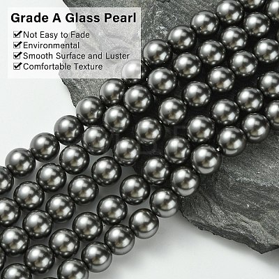 Eco-Friendly Glass Pearl Beads X-HY-J002-10mm-HX088-1