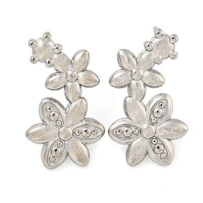 Non-Tarnish 304 Stainless Steel Ear Stud Earrings for Women EJEW-P291-14P-1