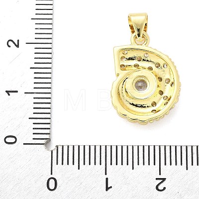 Brass Micro Pave Cubic Zirconia Pendants KK-S511-04B-G-1