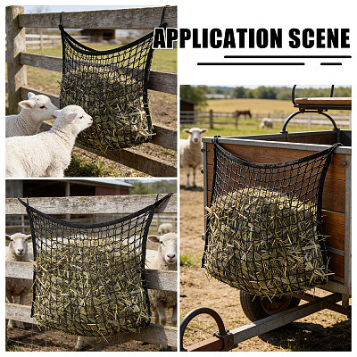 Polyester Feed Hay Mesh Bags ABAG-WH0048-98A-1