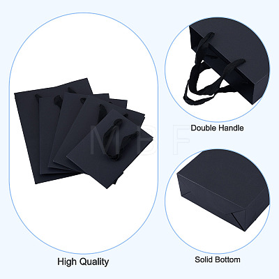 10Pcs 5 Sizes Kraft Paper Gift Shopping Bags Set ABAG-TA0002-23D-1