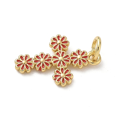 Brass Enamel Pendants KK-A273-02G-01-1