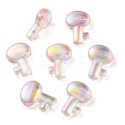 UV Plating Rainbow Iridescent Transparent Acrylic Beads OACR-C007-05A-1