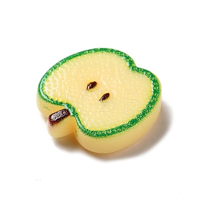 Opaque Resin Fruit & Vegetable Adhesive Back Cartoon Stickers RESI-K019-46-1