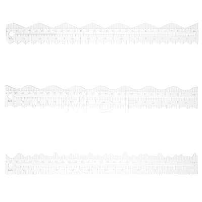 3Pcs Acrylic Rulers FIND-WH20015-099-1