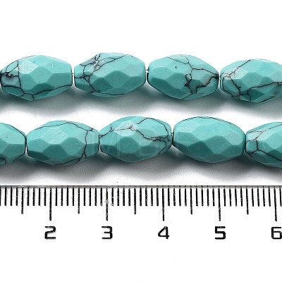 Synthetic Turquoise Beads Strands G-P520-C15-01-1