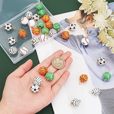 32Pcs 2 Style Natural Wood Pendants & Connector Charms FIND-CA0005-91-1