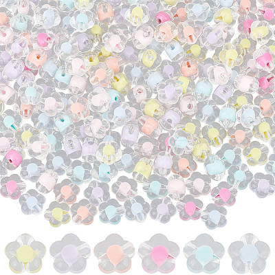 200Pcs Transparent Acrylic Beads OACR-PA0001-93-1