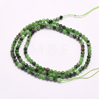 Natural Ruby in Zoisite Beads Strands G-F509-36-3mm-1