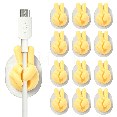 Yeah Gesture Thumb Shape Plastic Cable Organizer Clips PL-FZCA1FC-01D-1