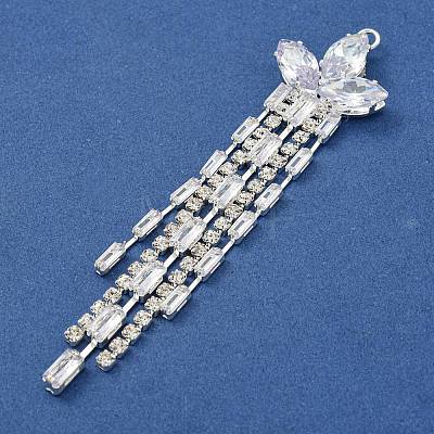 Brass Rhinestone Pendants KK-I715-13S-01-1