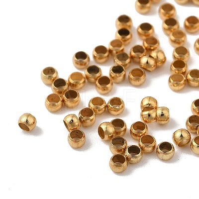 Rack Plating Brass Beads KK-G504-01G-1