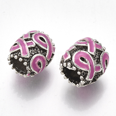 Alloy Enamel European Beads MPDL-R036-18A-1-1