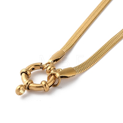 316 Surgical Stainless Steel Ring Pendant Necklaces LS-NJEW-D059-01A-G-1