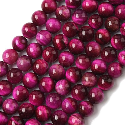 Natural Rose Tiger Eye Beads Strands G-G099-10mm-3-1