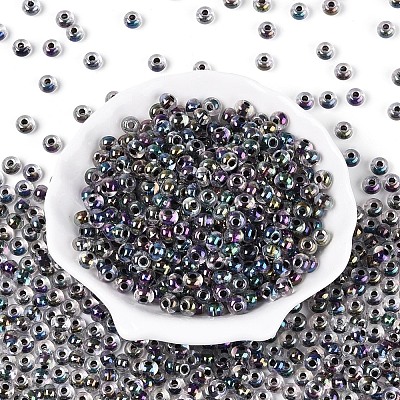 FGB Inside Colours Transparent Glass Seed Beads SEED-T009-01A-1