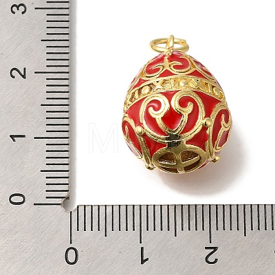 Brass Enamel Pendants KK-K389-049G-02-1