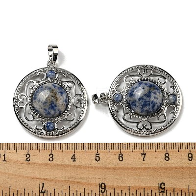 Natural Blue Spot Jasper Pendants G-Q158-03C-1