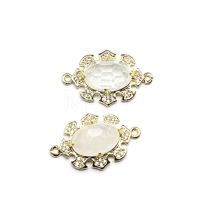 Natural Quartz Crystal Connector Charms PW-WGBE7B8-06-1