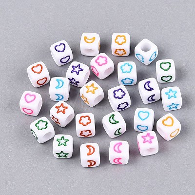 Opaque Acrylic Beads SACR-Q001-09C-1