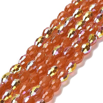 Baking Painted Glass Beads Strands DGLA-D001-02C-1