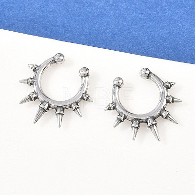 316 Stainless Steel Hoop Nose Rings AJEW-C044-05A-AS-1