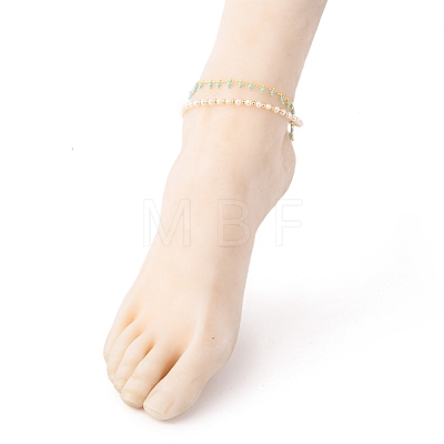 Multi-Strand Anklets AJEW-AN00329-03-1