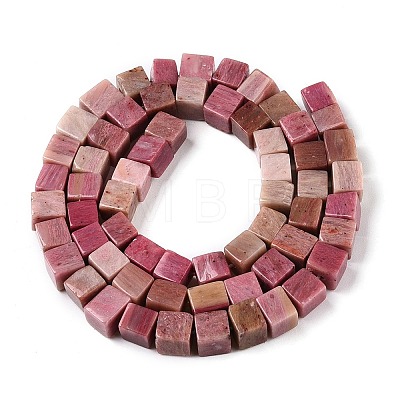 Natural Rhodonite Beads Strands G-T139-6x6-03-1