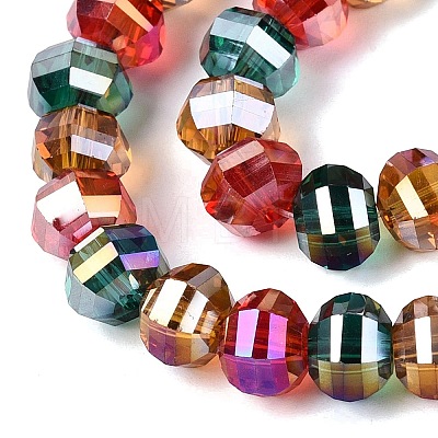 Electroplate Transparent Glass Beads Strands EGLA-N022-14A-B01-1