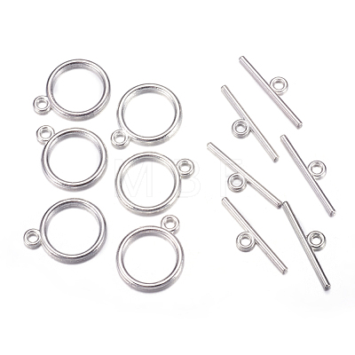 Tibetan Style Toggle Clasps TIBE-A12208-S-NR-1