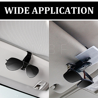 Plastic Car Eyeglasses Sunglasses Hanger Mount with Ticket Card Clip KY-WH0046-102-1