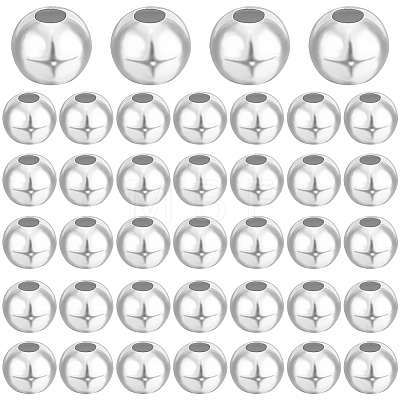 Round 925 Sterling Silver Beads STER-BBC0005-39D-1