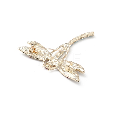 Rhinestone Dragonfly Brooch Pin JEWB-M026-02G-1