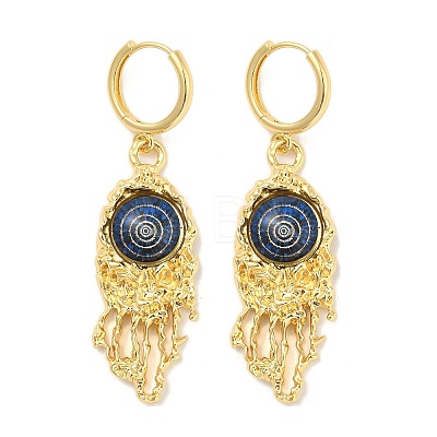 Rack Plating Brass Dangle Earrings for Women EJEW-M260-24G-1