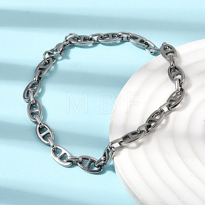304 Stainless Steel Mariner Link Chains Bracelet & Necklace Jewelry Sets SJEW-L199-16P-1