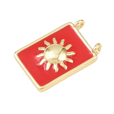 Brass Enamel Pendants KK-L251-01G-D01-1