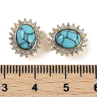 Synthetic Turquoise Sew on Rhinestone KK-P283-02B-G-1