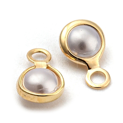 ABS Plastic Imitation Pearl Charms FIND-C039-02A-1