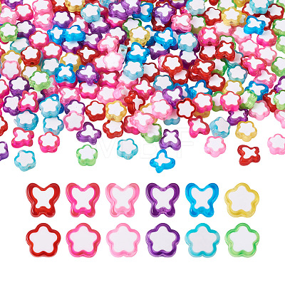 Beadthoven 480Pcs 12 Style Transparent Acrylic Beads TACR-BT0001-04-1