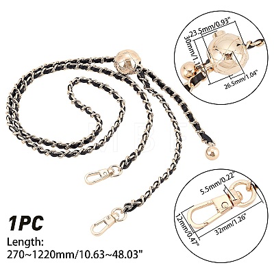 PU Leather Bag Strap Chains AJEW-WH0176-85B-1