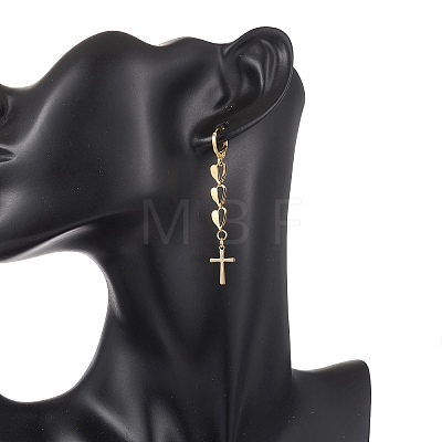 2 Pairs 304 Stainless Steel Leverback Earrings EJEW-JE06940-1