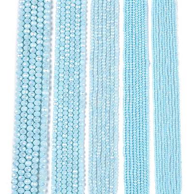 Electroplate Glass Beads Strands EGLA-A044-P1mm-B06-1