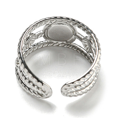 304 Stainless Steel Open Cuff Rings RJEW-C079-14P-01-1