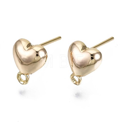Brass Stud Earring Findings KK-T056-20G-NF-1