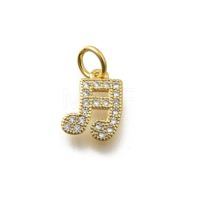 Brass Micro Pave Cubic Zirconia Charms KK-P295-50G-1