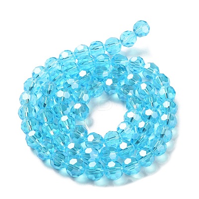 Electroplate Glass Bead Strands LS-EGLA-R015-8mm-12-1