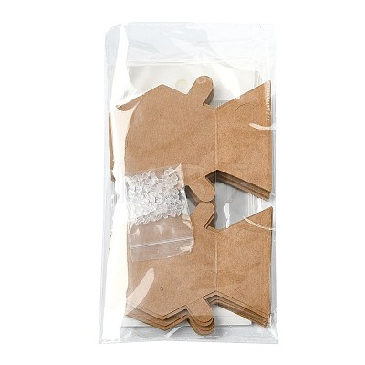 40Pcs Paper Jewelry Display Cards CDIS-FS0001-32B-1