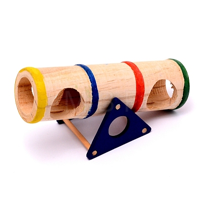 Wooden Hamster Seesaw AJEW-WH0162-56-1